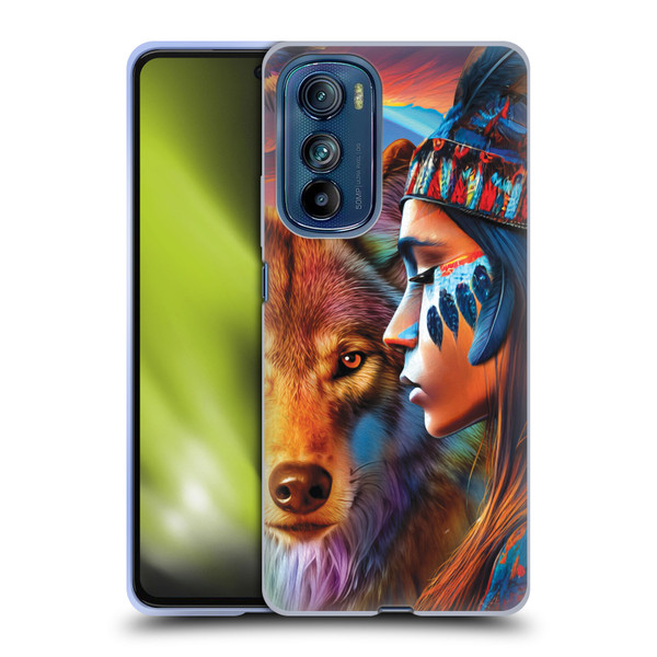 Michael David Ward Animals Wolf Soft Gel Case for Motorola Edge 30