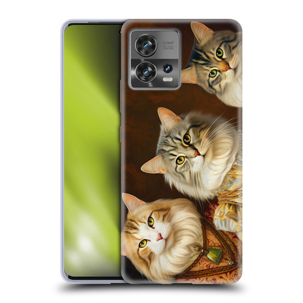 Michael David Ward Animals Fancy Cats Soft Gel Case for Motorola Moto Edge 30 Fusion