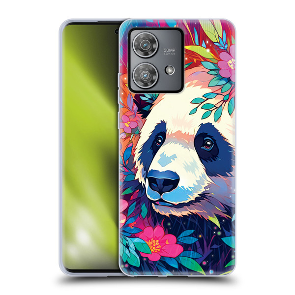 Michael David Ward Animals Panda Soft Gel Case for Motorola Edge 40 Neo 5G