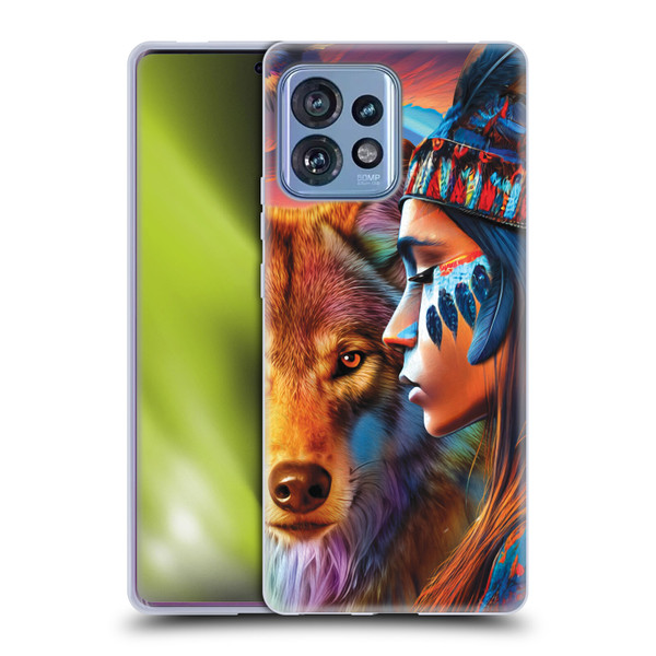 Michael David Ward Animals Wolf Soft Gel Case for Motorola Moto Edge 40 Pro