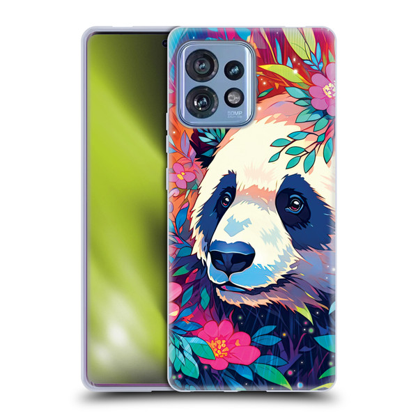 Michael David Ward Animals Panda Soft Gel Case for Motorola Moto Edge 40 Pro