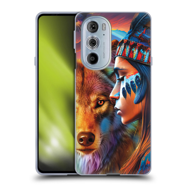 Michael David Ward Animals Wolf Soft Gel Case for Motorola Edge X30