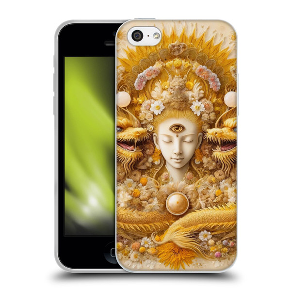 Shambhala Light Visionary Art Celestial Graphics Lucky Dragons Soft Gel Case for Apple iPhone 5c