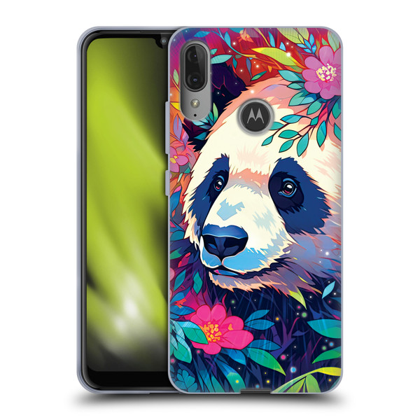 Michael David Ward Animals Panda Soft Gel Case for Motorola Moto E6 Plus