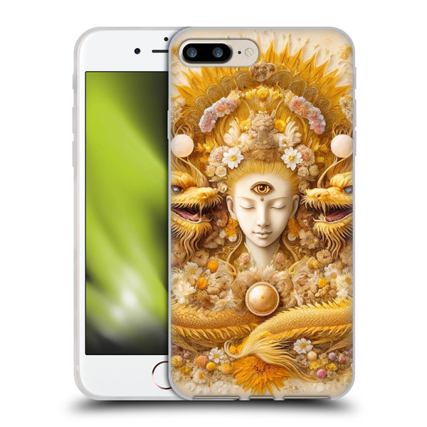 Shambhala Light Visionary Art Celestial Graphics Lucky Dragons Soft Gel Case for Apple iPhone 7 Plus / iPhone 8 Plus