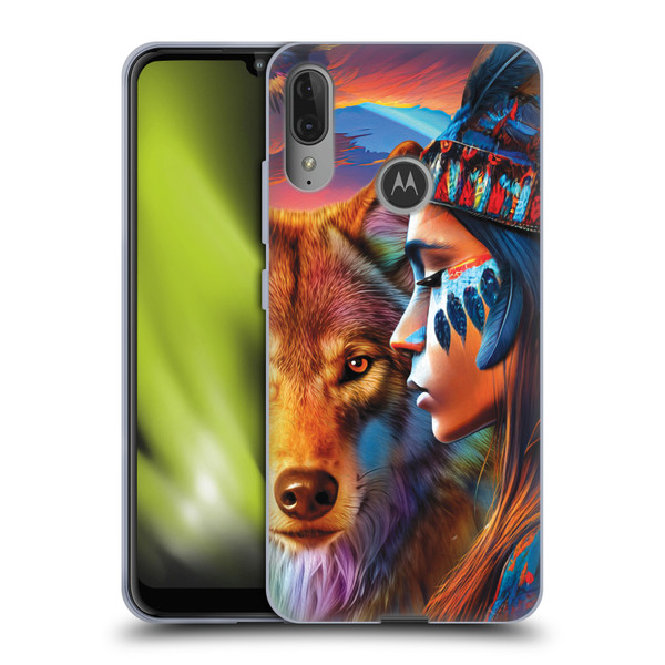 Michael David Ward Animals Wolf Soft Gel Case for Motorola Moto E6 Plus