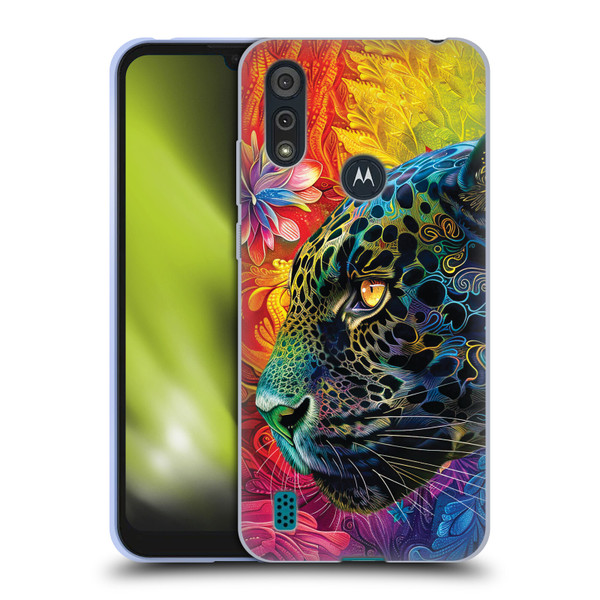Michael David Ward Animals Wild Tapestry Soft Gel Case for Motorola Moto E6s (2020)