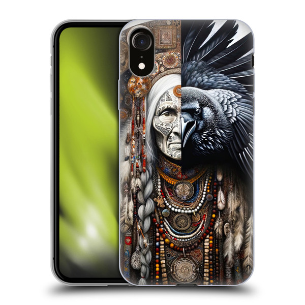 Shambhala Light Visionary Art Celestial Graphics Ravens-Face Soft Gel Case for Apple iPhone XR
