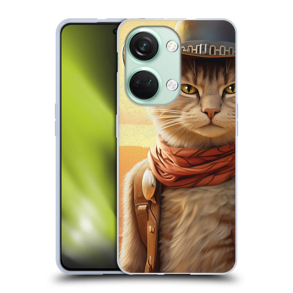 Michael David Ward Animals Kitty Cowboy Soft Gel Case for OnePlus Nord 3 5G