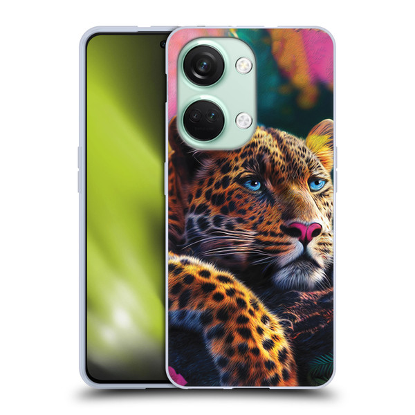Michael David Ward Animals Reclining Leopard Soft Gel Case for OnePlus Nord 3 5G