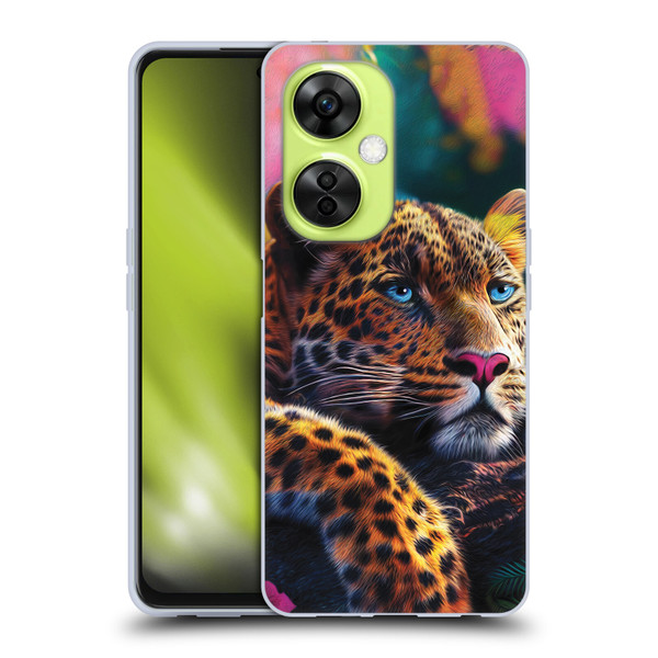 Michael David Ward Animals Reclining Leopard Soft Gel Case for OnePlus Nord CE 3 Lite 5G