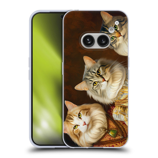 Michael David Ward Animals Fancy Cats Soft Gel Case for Nothing Phone (2a)