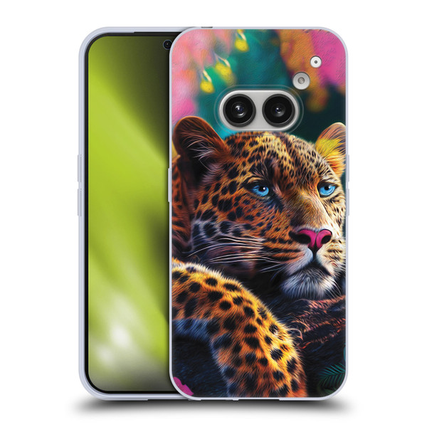 Michael David Ward Animals Reclining Leopard Soft Gel Case for Nothing Phone (2a)