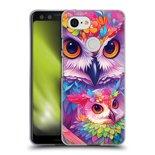 Michael David Ward Animals Owl Love You Forever Soft Gel Case for Google Pixel 3