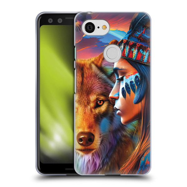Michael David Ward Animals Wolf Soft Gel Case for Google Pixel 3