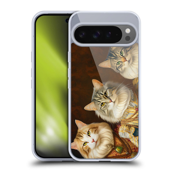 Michael David Ward Animals Fancy Cats Soft Gel Case for Google Pixel 9 Pro XL