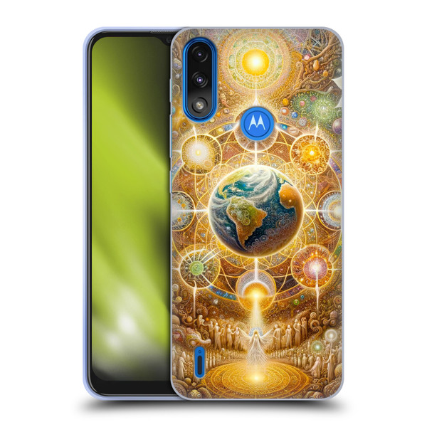Shambhala Light Visionary Art Celestial Graphics The 9 Realms Soft Gel Case for Motorola Moto E7 Power / Moto E7i Power