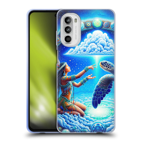 Shambhala Light Visionary Art Celestial Graphics Terrapin Traveler Soft Gel Case for Motorola Moto G52