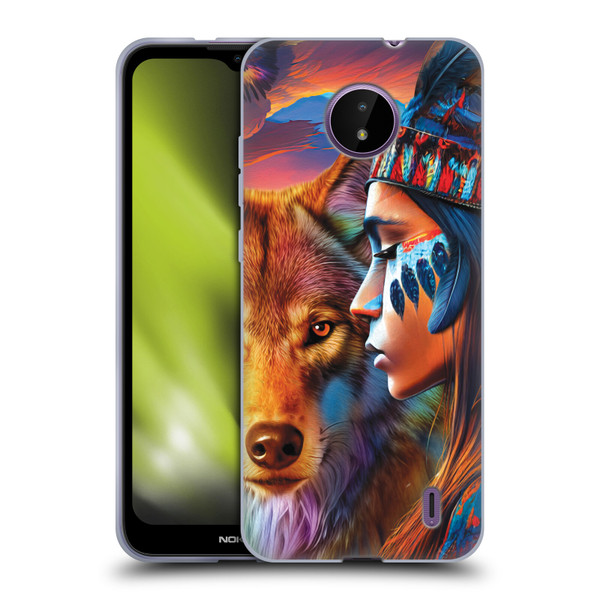Michael David Ward Animals Wolf Soft Gel Case for Nokia C10 / C20