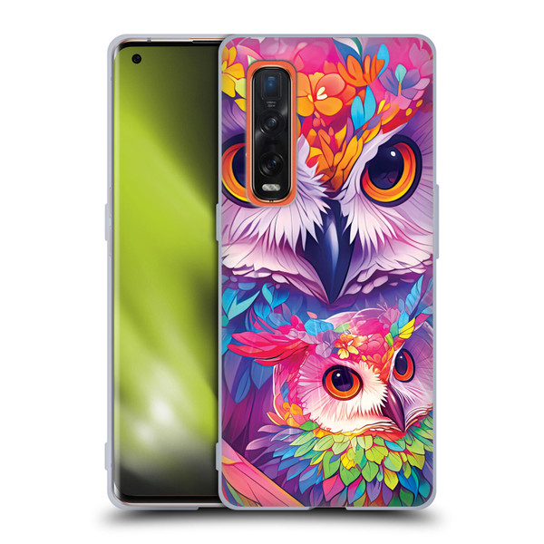 Michael David Ward Animals Owl Love You Forever Soft Gel Case for OPPO Find X2 Pro 5G
