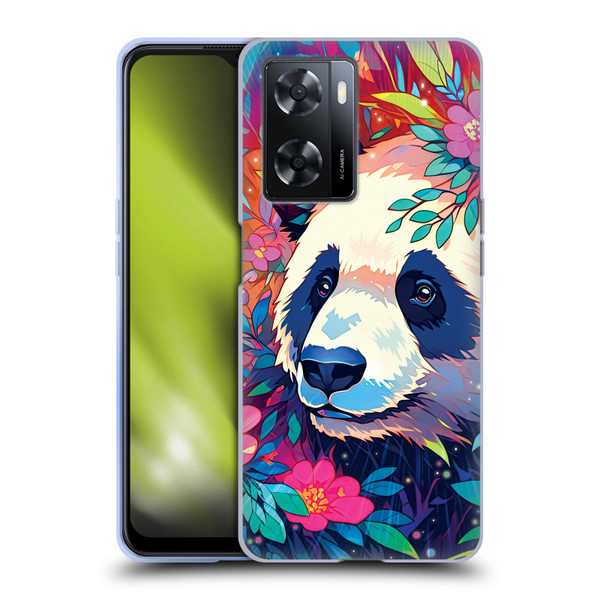 Michael David Ward Animals Panda Soft Gel Case for OPPO A57s