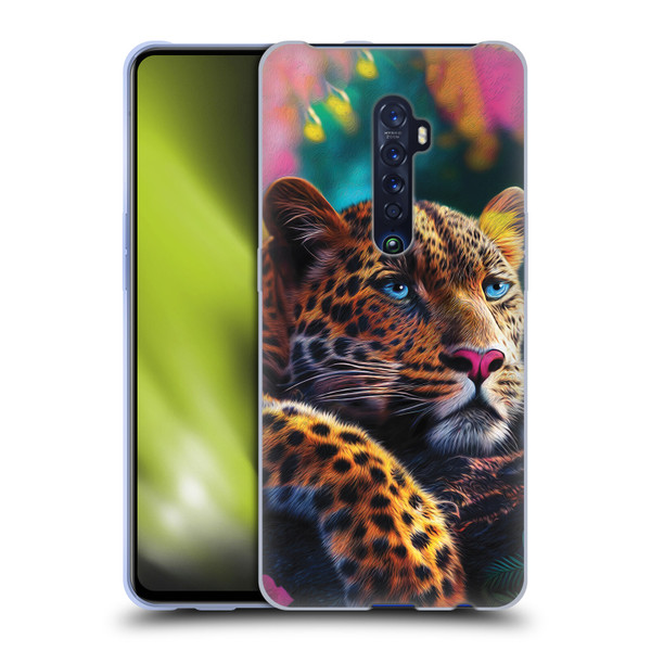 Michael David Ward Animals Reclining Leopard Soft Gel Case for OPPO Reno 2
