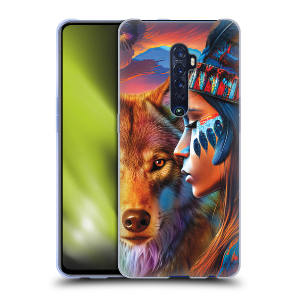 Michael David Ward Animals Wolf Soft Gel Case for OPPO Reno 2