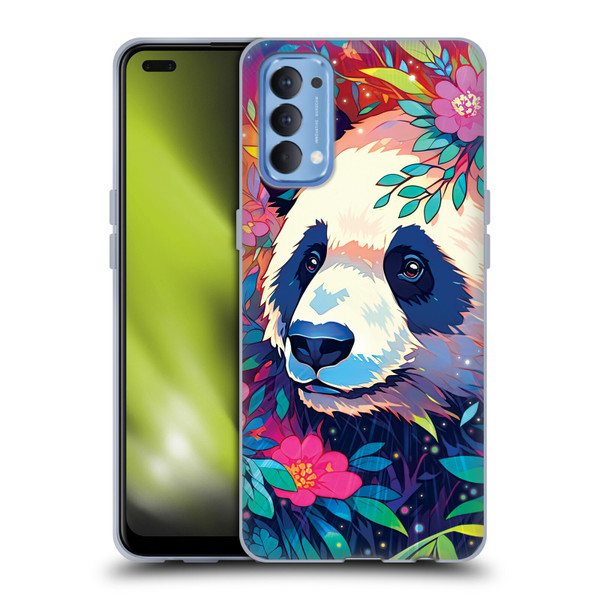 Michael David Ward Animals Panda Soft Gel Case for OPPO Reno 4 5G