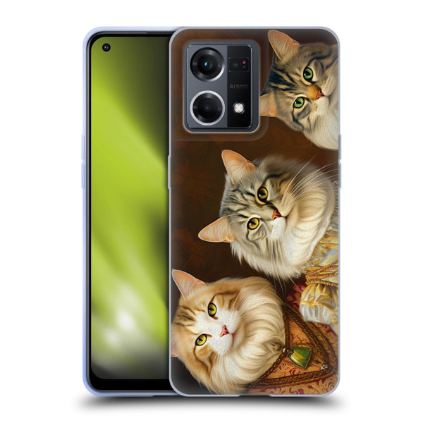 Michael David Ward Animals Fancy Cats Soft Gel Case for OPPO Reno8 4G