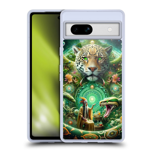 Shambhala Light Visionary Art Celestial Graphics Jungle Life Soft Gel Case for Google Pixel 7a