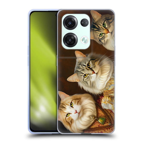 Michael David Ward Animals Fancy Cats Soft Gel Case for OPPO Reno8 Pro