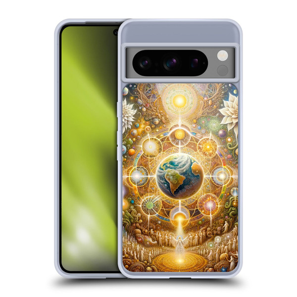 Shambhala Light Visionary Art Celestial Graphics The 9 Realms Soft Gel Case for Google Pixel 8 Pro