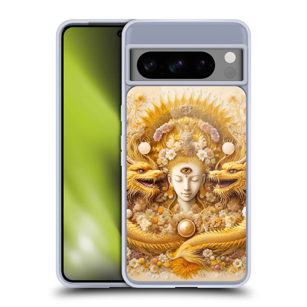 Shambhala Light Visionary Art Celestial Graphics Lucky Dragons Soft Gel Case for Google Pixel 8 Pro