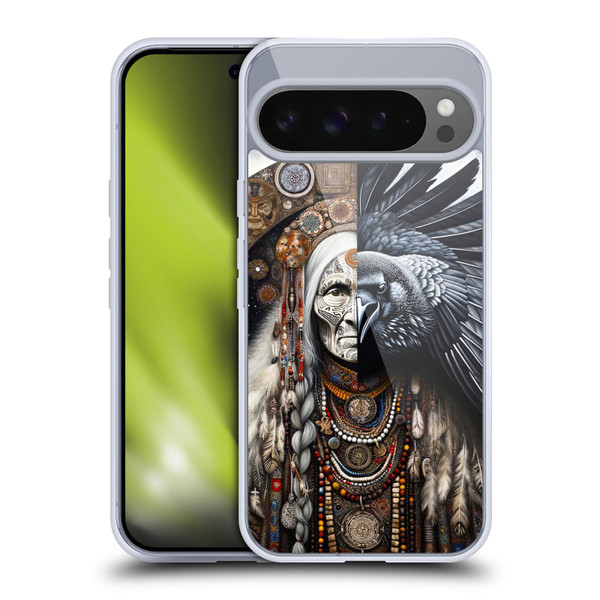 Shambhala Light Visionary Art Celestial Graphics Ravens-Face Soft Gel Case for Google Pixel 9 Pro XL