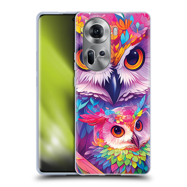 Michael David Ward Animals Owl Love You Forever Soft Gel Case for OPPO Reno11