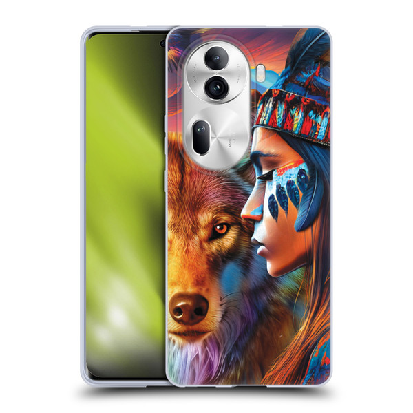 Michael David Ward Animals Wolf Soft Gel Case for OPPO Reno11 Pro
