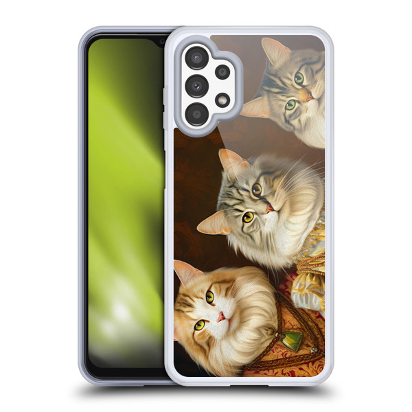 Michael David Ward Animals Fancy Cats Soft Gel Case for Samsung Galaxy A13 (2022)