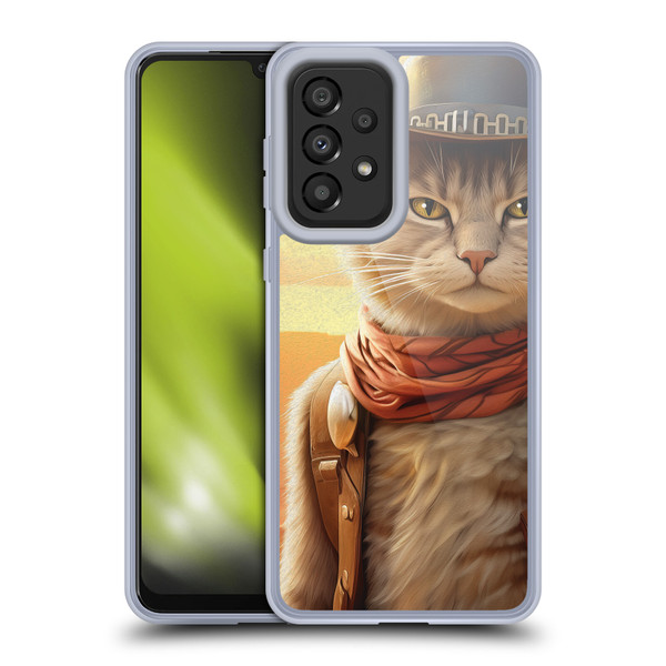 Michael David Ward Animals Kitty Cowboy Soft Gel Case for Samsung Galaxy A33 5G (2022)