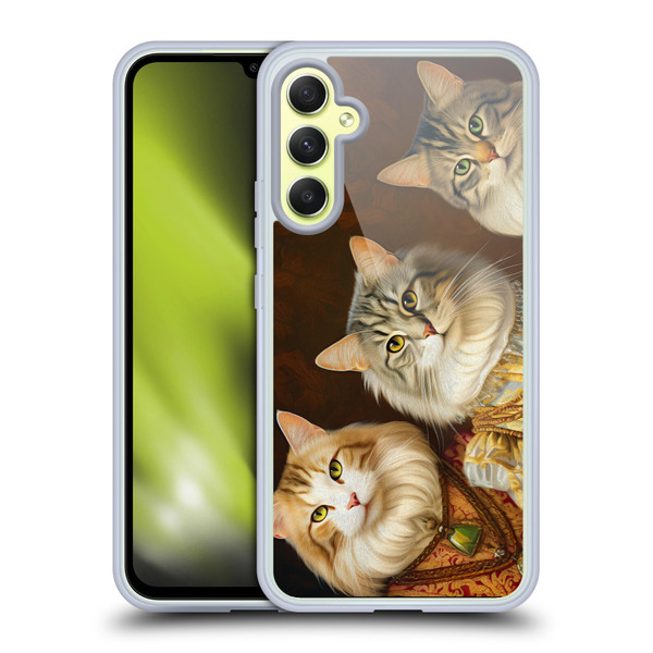 Michael David Ward Animals Fancy Cats Soft Gel Case for Samsung Galaxy A34 5G
