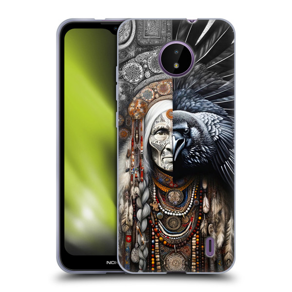 Shambhala Light Visionary Art Celestial Graphics Ravens-Face Soft Gel Case for Nokia C10 / C20