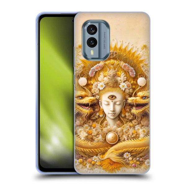 Shambhala Light Visionary Art Celestial Graphics Lucky Dragons Soft Gel Case for Nokia X30