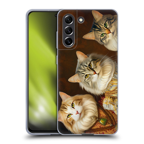 Michael David Ward Animals Fancy Cats Soft Gel Case for Samsung Galaxy S21 FE 5G
