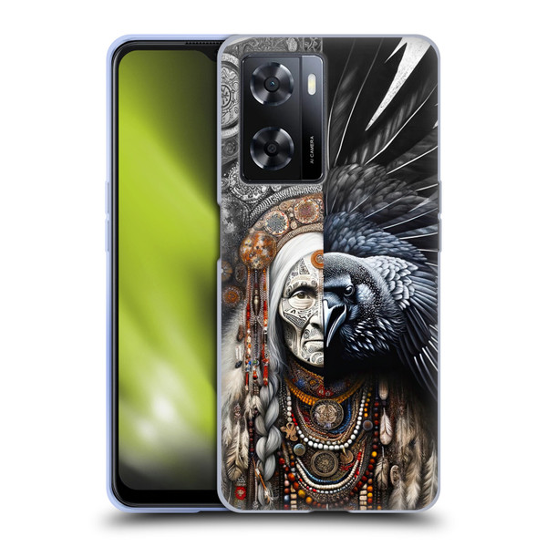 Shambhala Light Visionary Art Celestial Graphics Ravens-Face Soft Gel Case for OPPO A57s