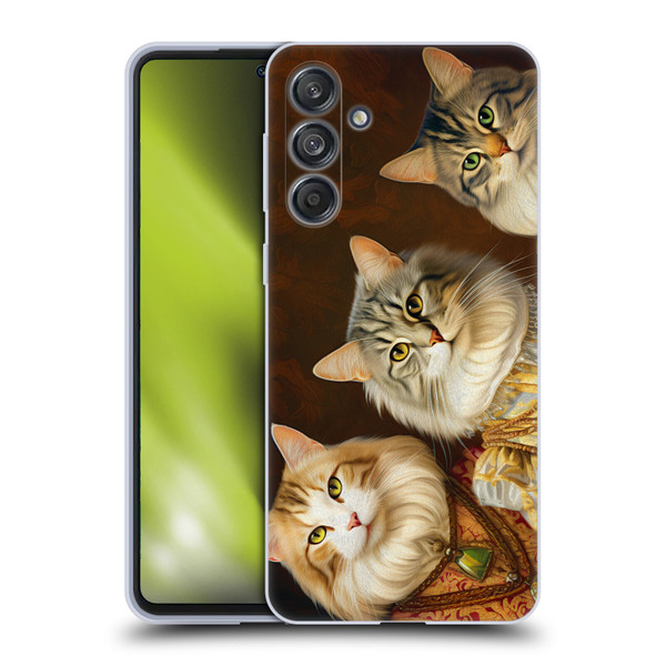 Michael David Ward Animals Fancy Cats Soft Gel Case for Samsung Galaxy M55 5G