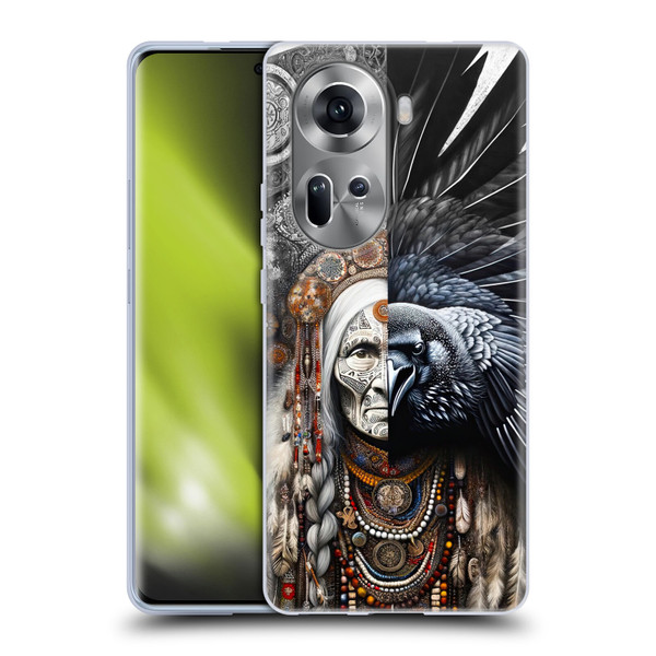 Shambhala Light Visionary Art Celestial Graphics Ravens-Face Soft Gel Case for OPPO Reno11
