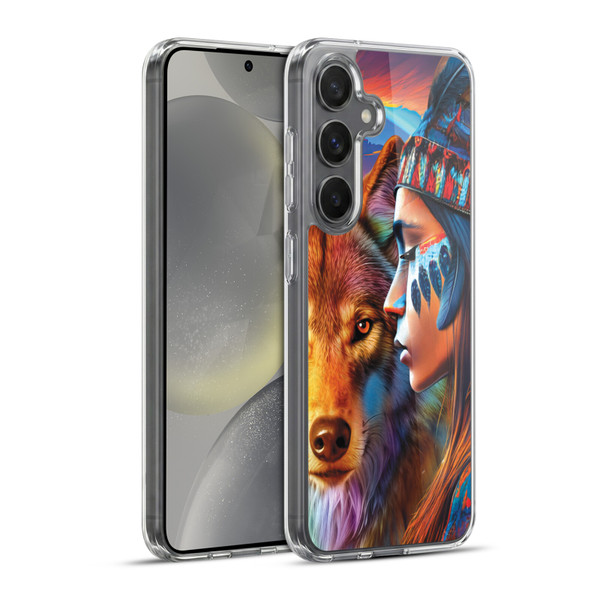 Michael David Ward Animals Wolf Soft Gel Case for Samsung Galaxy S24+ 5G & MagSafe