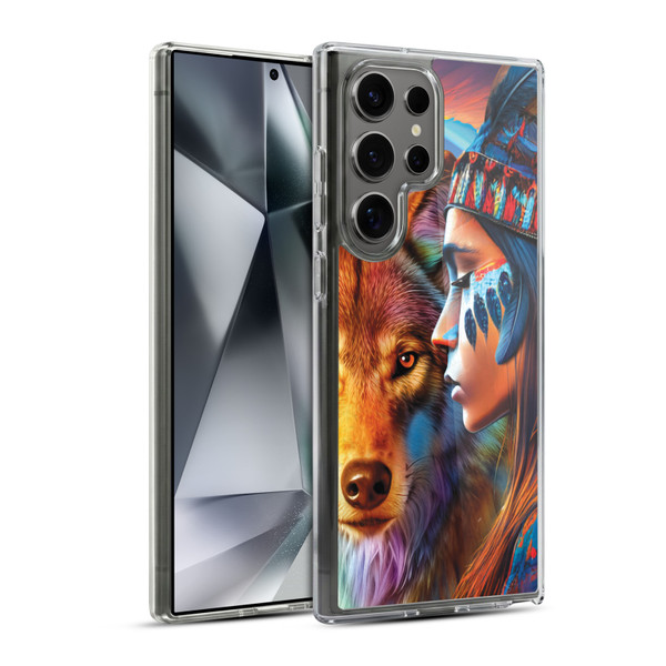 Michael David Ward Animals Wolf Soft Gel Case for Samsung Galaxy S24 Ultra 5G & MagSafe