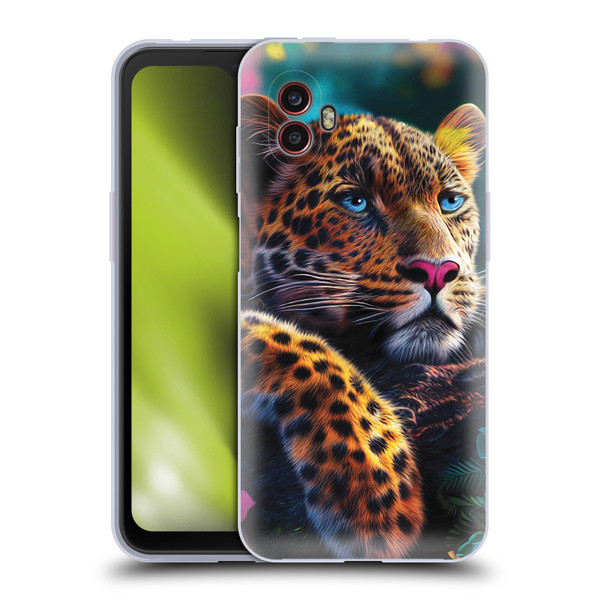 Michael David Ward Animals Reclining Leopard Soft Gel Case for Samsung Galaxy Xcover6 Pro/Pro2