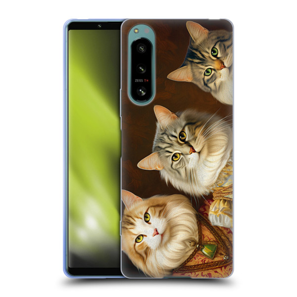 Michael David Ward Animals Fancy Cats Soft Gel Case for Sony Xperia 5 IV