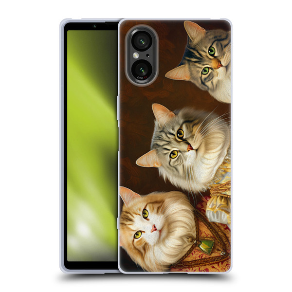 Michael David Ward Animals Fancy Cats Soft Gel Case for Sony Xperia 5 V 5G